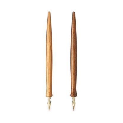 e+m Holzprodukte GmbH Federhalter & Federn CURVE antik
