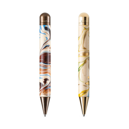 e+m Ballpoint Pen MARBLE 1899 gold marbled