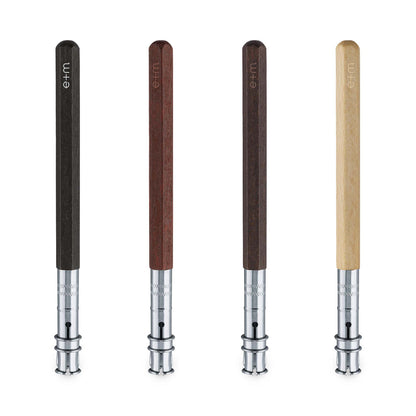e+m Holzprodukte GmbH Bleistiftverlängerer PEANPOLE vernickelt, nussbraun