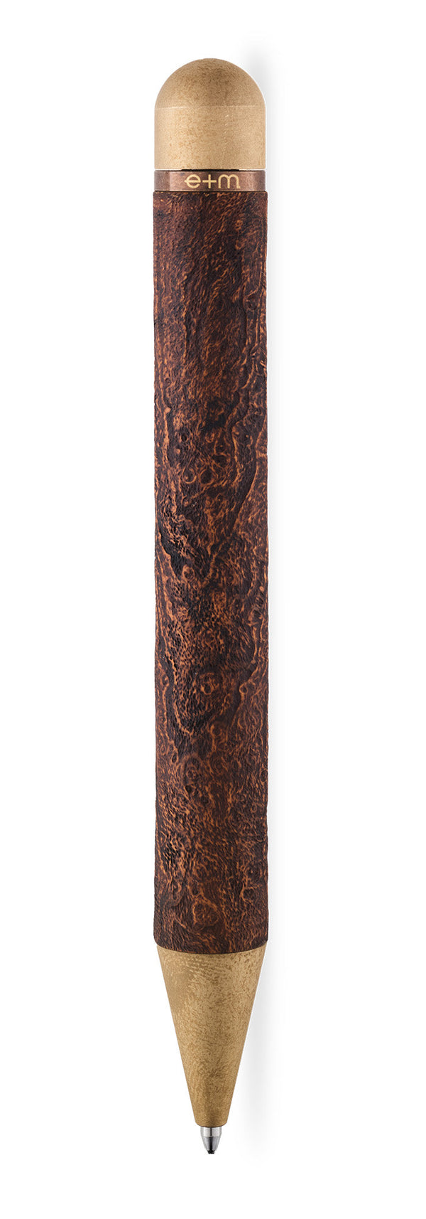 e+m Holzprodukte GmbH Kugelschreiber PIPE Messing schwarz lackiert