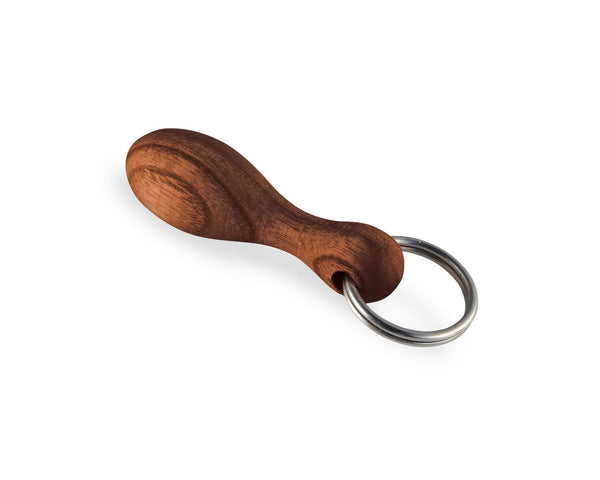 e+m Holzprodukte GmbH SKITTLE M keychain, nickel-plated, natural