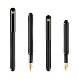 e+m Holzprodukte GmbH Füllfederhalter CONTRACT BLACK Schwarzchrom-Auflage, schwarz