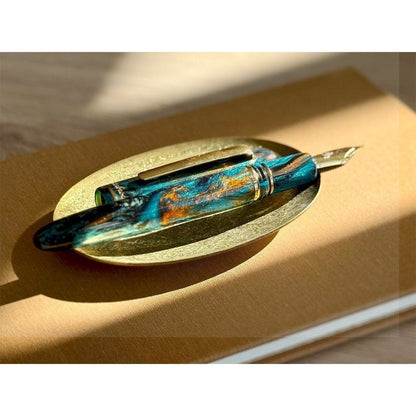 Esterbrook Estie x BUNGOBOX fountain pen, gold, The Kingfisher, blue