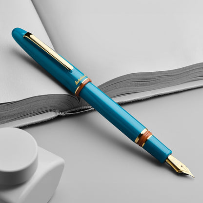 Esterbrook Estie fountain pen, Back to the Land, blue (Funky Lake) + Free Magnetic Clip (Pen Holder & Bookmark)