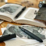 Esterbrook Estie Raven, Kolben-/ Patronenfüller, schwarz-matt (Gratis Thermosflasche)