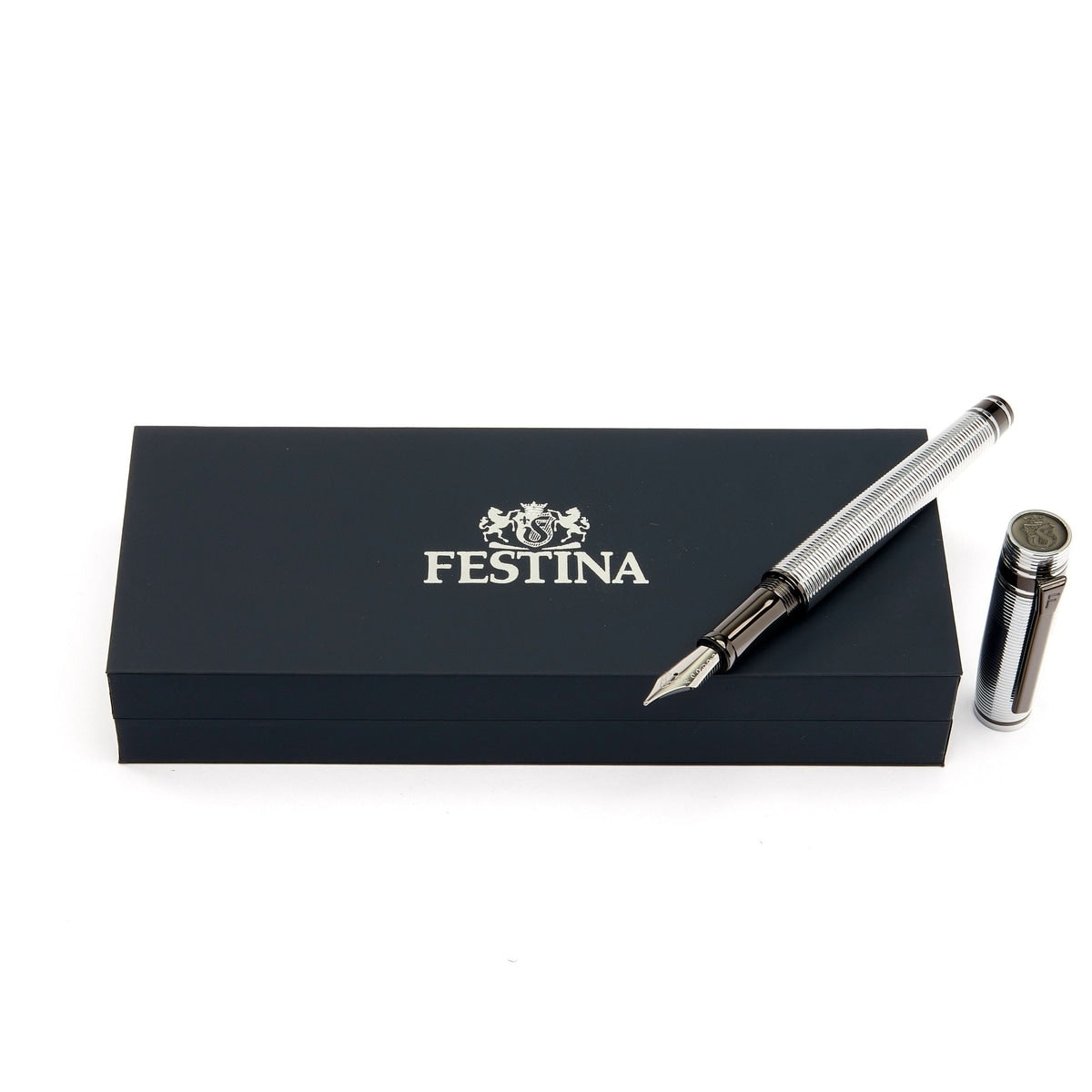 Festina, Fountain pen, Bold Stripe, Chrome & Gun