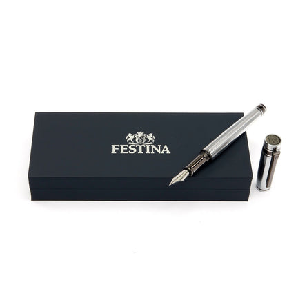 Festina, Fountain pen, Bold Stripe, Chrome & Gun