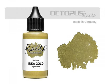 Octopus Fluids Alkoholtinte Alcohol Ink INKA GOLD metallic Gold