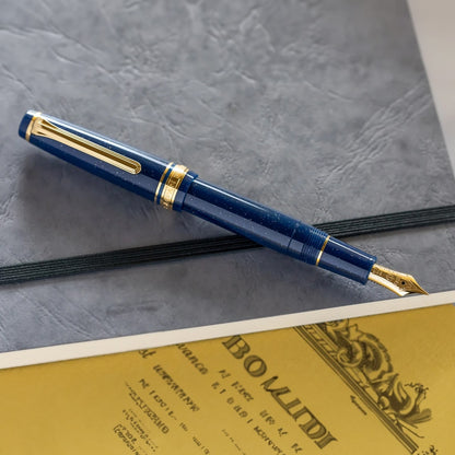 Sailor, Fountain Pen Pro Gear Slim, Gold Special Ed. 14K Nib, Vega Dark Blue Lamé