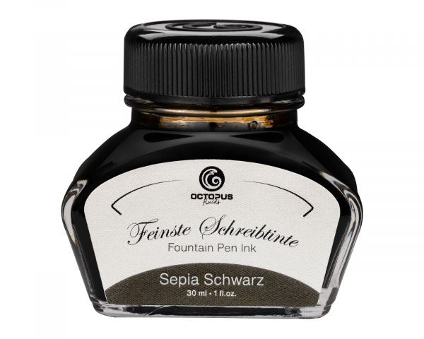Octopus Fluids Fountain Pen Ink Classic Writing Inks Sepia Black
