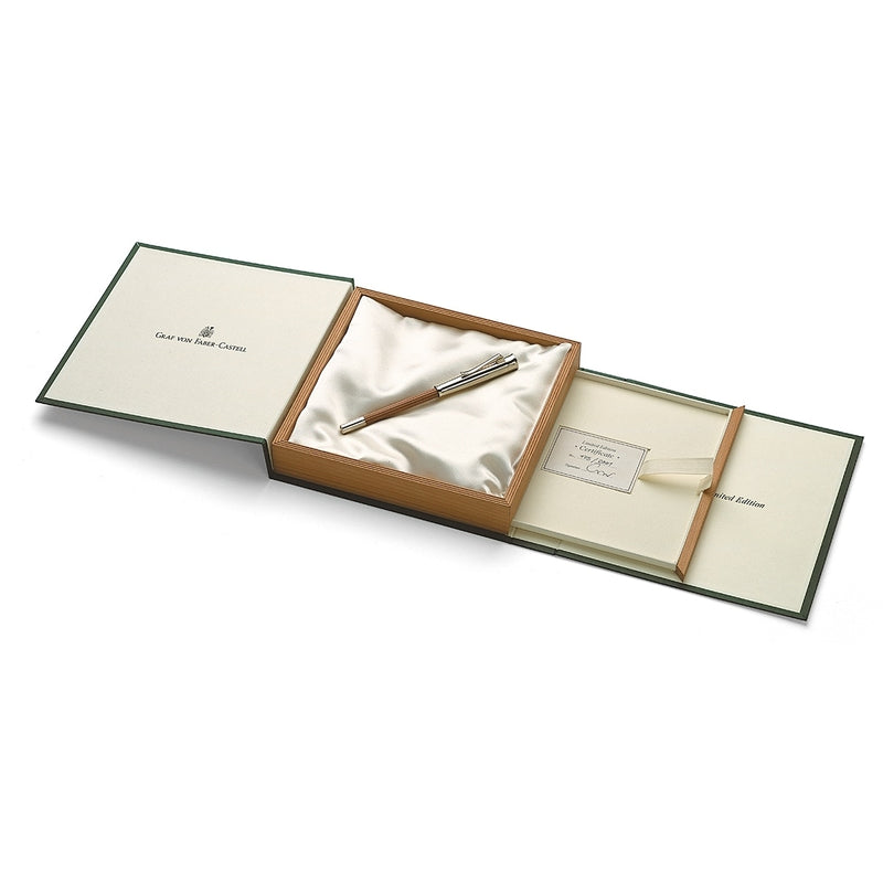 Graf von Faber-Castell Bleistift Perfect Pencil Ltd. Edt., weissgold, Whitegold, Bleistiftschutz mit eingebautem Spitzer, silber