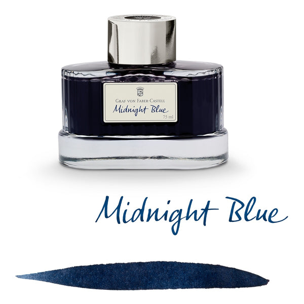 Graf von Faber-Castell, Tintenglas, 75 ml, Midnight Blue
