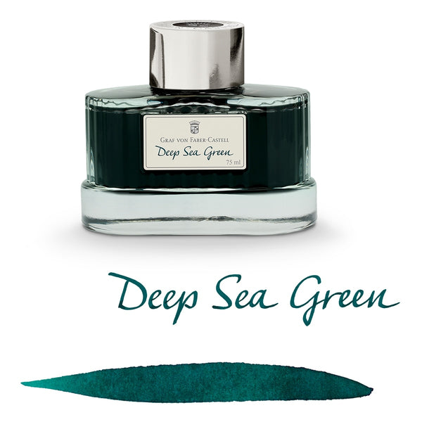 Graf von Faber-Castell, Ink Bottle, 75 ml, Deep Sea Green