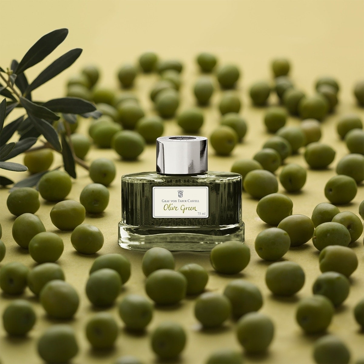 Graf von Faber-Castell, Ink Bottle, 75 ml, Olive Green