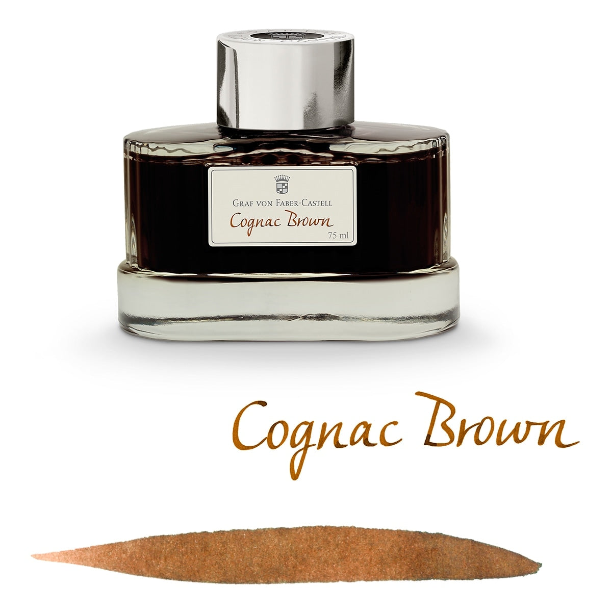 Graf von Faber-Castell, Ink Bottle, 75 ml, Cognac Brown