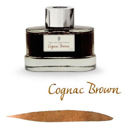 Graf von Faber-Castell, Ink Bottle, 75 ml, Cognac Brown