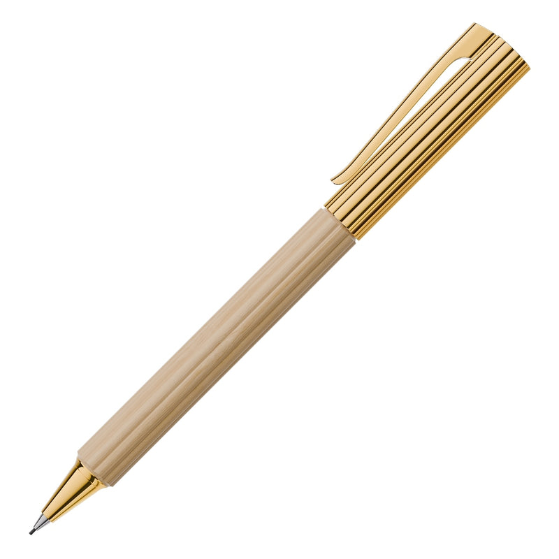 Graf von Faber-Castell Drehbleistift Bloom Hainbuche, vergoldet, 0.5mm, creme
