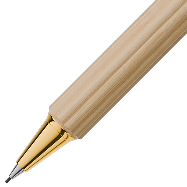 Graf von Faber-Castell Drehbleistift Bloom Hainbuche, vergoldet, 0.5mm, creme