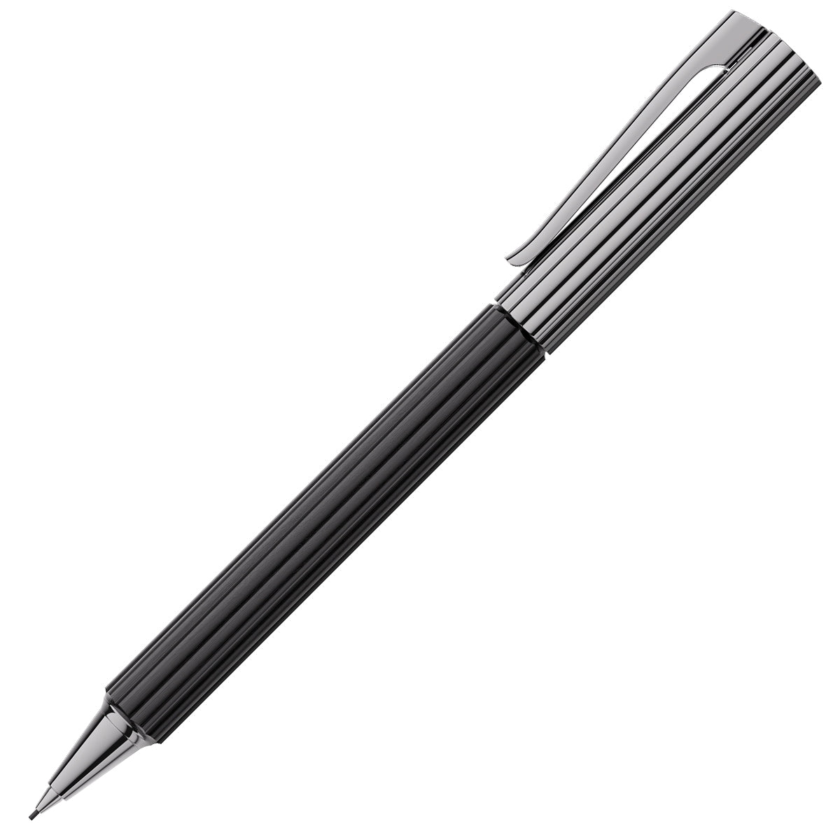 Graf von Faber-Castell Bloom Ebony Mechanical Pencil, ruthenium-plated, 0.5mm, black