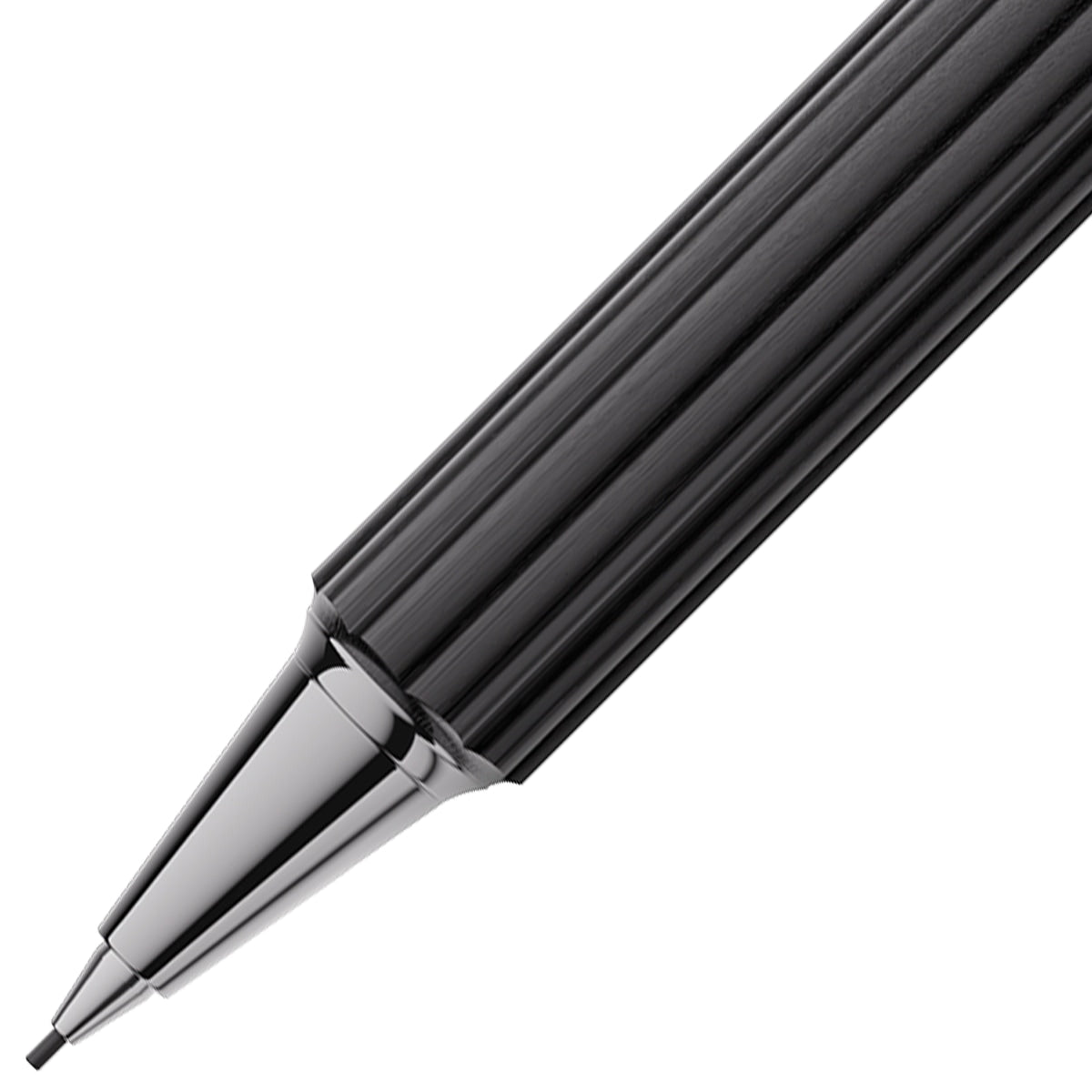 Graf von Faber-Castell Bloom Ebony Mechanical Pencil, ruthenium-plated, 0.5mm, black