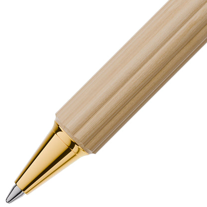 Graf von Faber-Castell Bloom Hornbeam Ballpoint Pen, gold-plated, cream