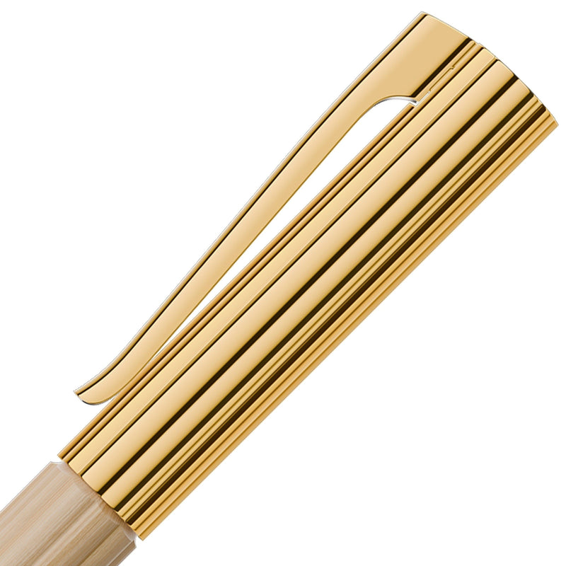 Graf von Faber-Castell Kugelschreiber Bloom Hainbuche, vergoldet, creme