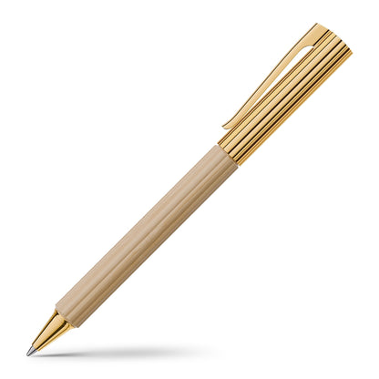 Graf von Faber-Castell Bloom Hornbeam Ballpoint Pen, gold-plated, cream