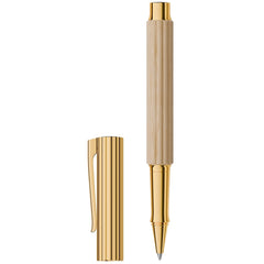 Graf von Faber-Castell Tintenroller Bloom Hainbuche, vergoldet, Tinte, creme
