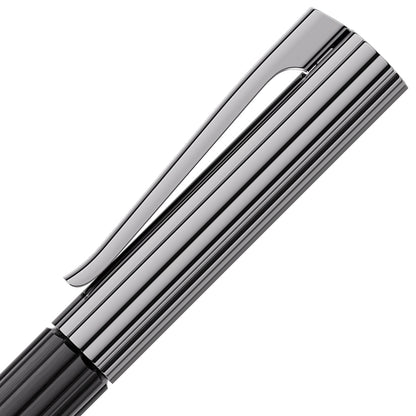Graf von Faber-Castell Bloom Ebony Ballpoint Pen, ruthenium-plated, black