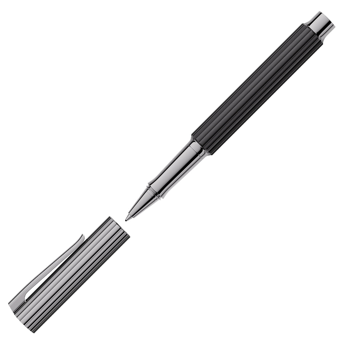 Graf von Faber-Castell Tintenroller Bloom Ebenholz, rutheniert, schwarz