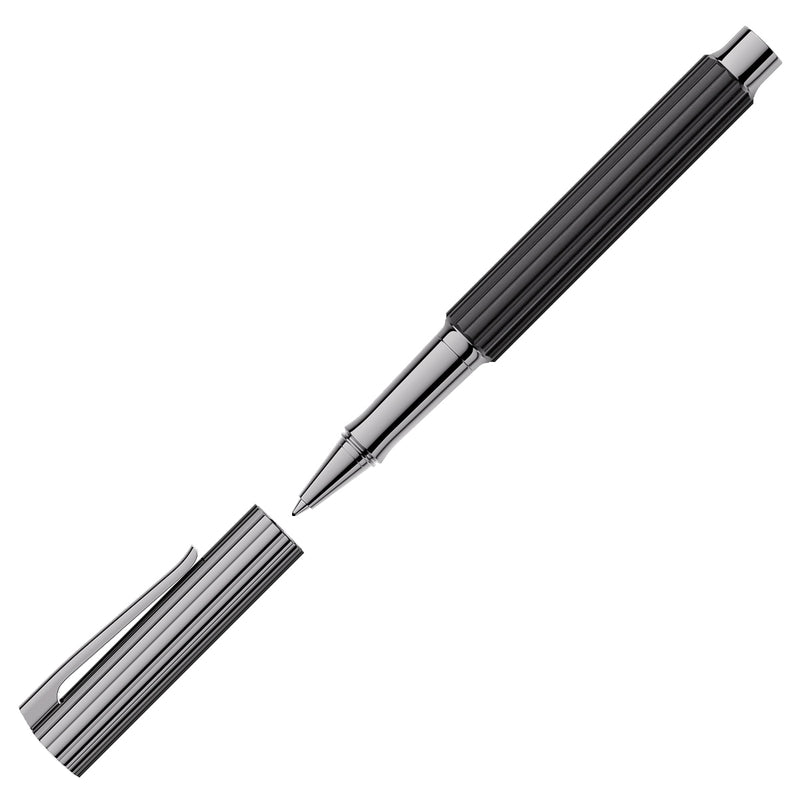 Graf von Faber-Castell Tintenroller Bloom Ebenholz, rutheniert, schwarz