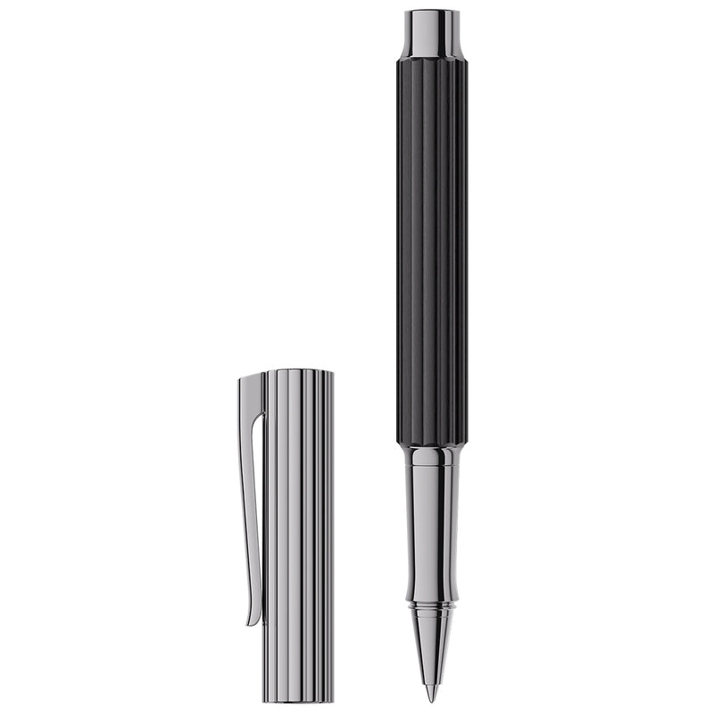 Graf von Faber-Castell Tintenroller Bloom Ebenholz, rutheniert, schwarz