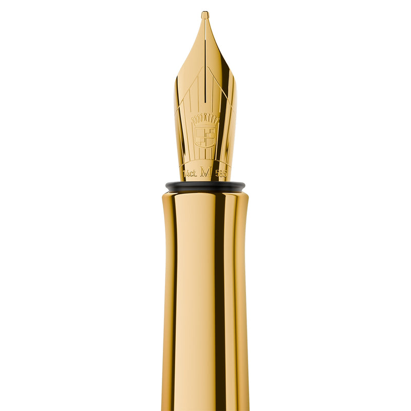 Graf von Faber-Castell Füller Bloom Hainbuche, vergoldet, 14Kt, creme