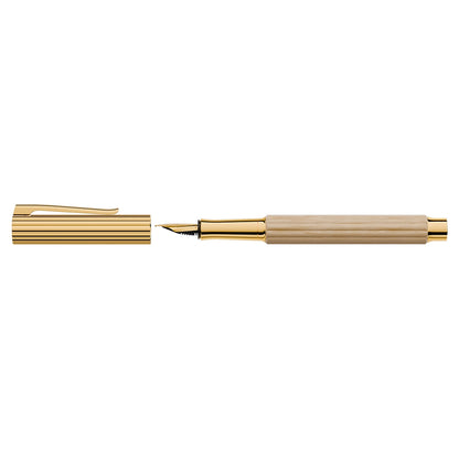 Graf von Faber-Castell Fountain Pen Bloom Hornbeam, gold-plated, 14kt, cream