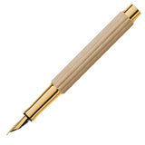 Graf von Faber-Castell Füller Bloom Hainbuche, vergoldet, 14Kt, creme