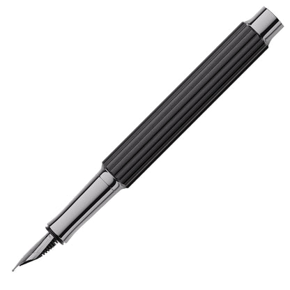 Graf von Faber-Castell Fountain Pen Bloom Ebony, ruthenium-plated, 14kt, black