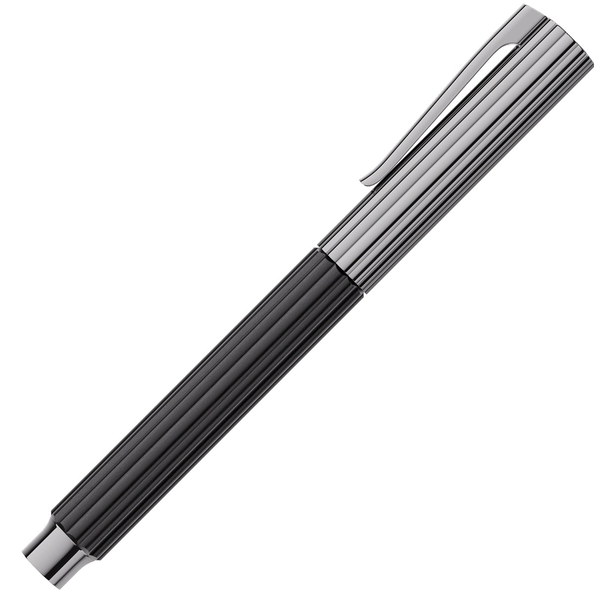 Graf von Faber-Castell Fountain Pen Bloom Ebony, ruthenium-plated, 14kt, black