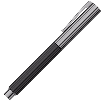 Graf von Faber-Castell Fountain Pen Bloom Ebony, ruthenium-plated, 14kt, black