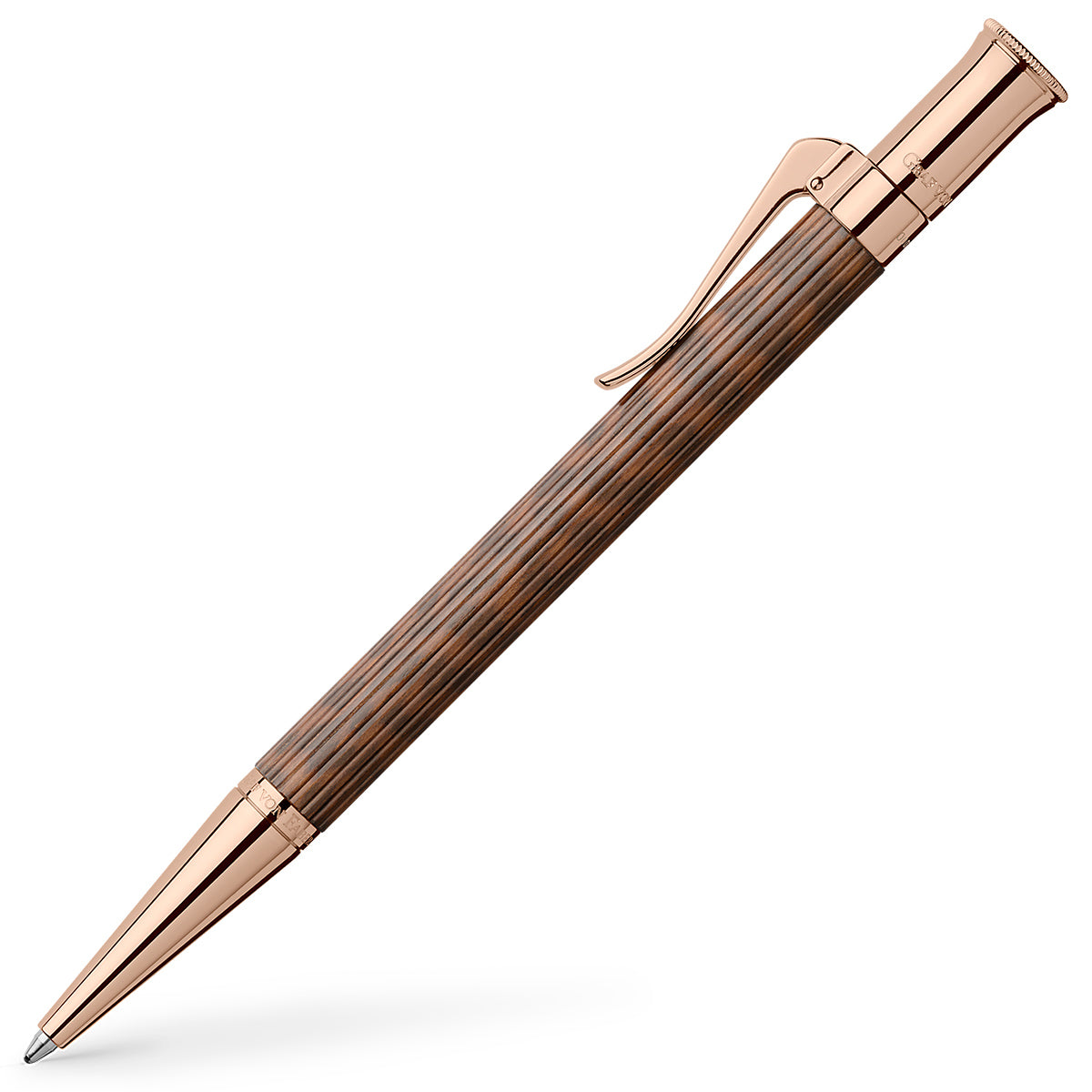 Count von Faber-Castell Classic Snake Wood Rose Gold Ballpoint Pen, 18kt, brown