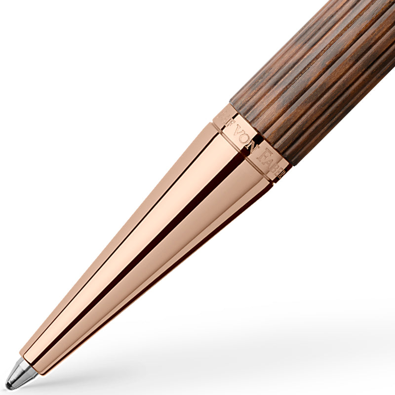 Graf von Faber-Castell Kugelschreiber Classic Snake Wood Rose Gold, 18Kt, braun
