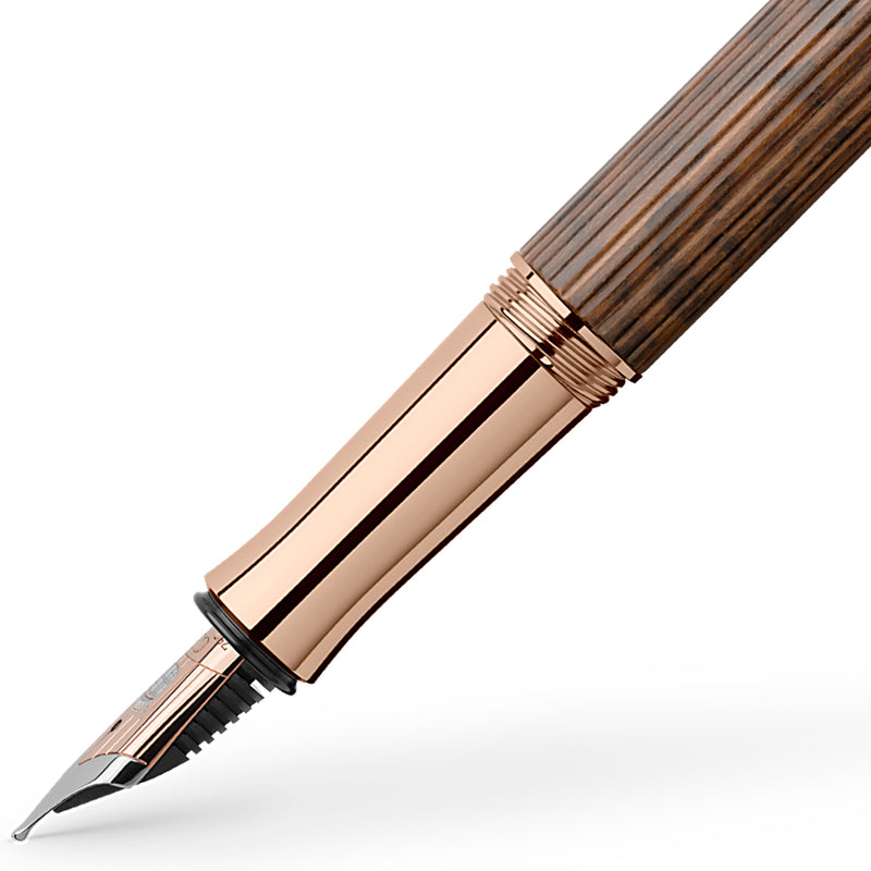 Graf von Faber-Castell Füller Classic Snake Wood Rose Gold, 18Kt, braun