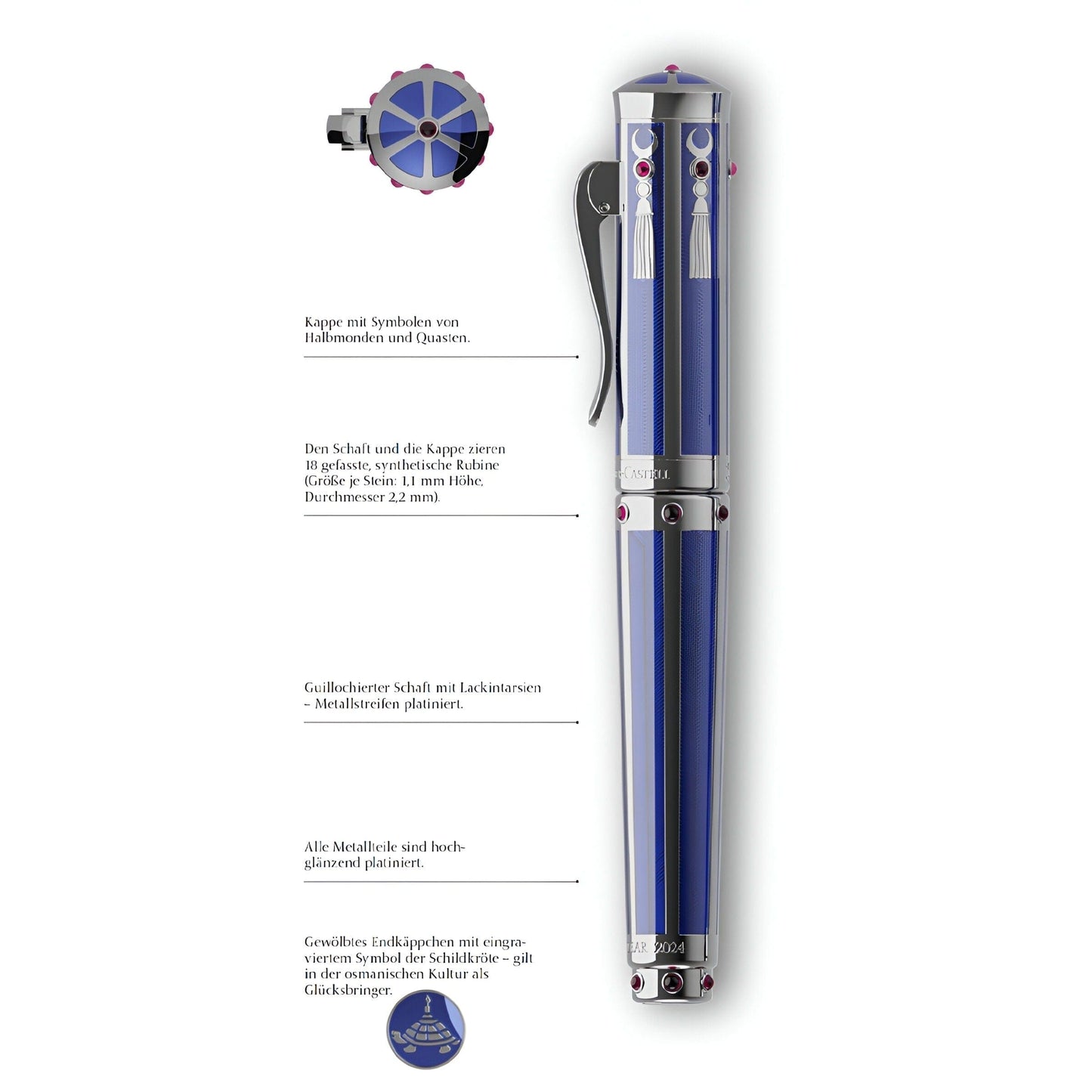 Graf von Faber-Castell Rollerball Pen of the Year 2024 - Limited Edition Ottoman, blue