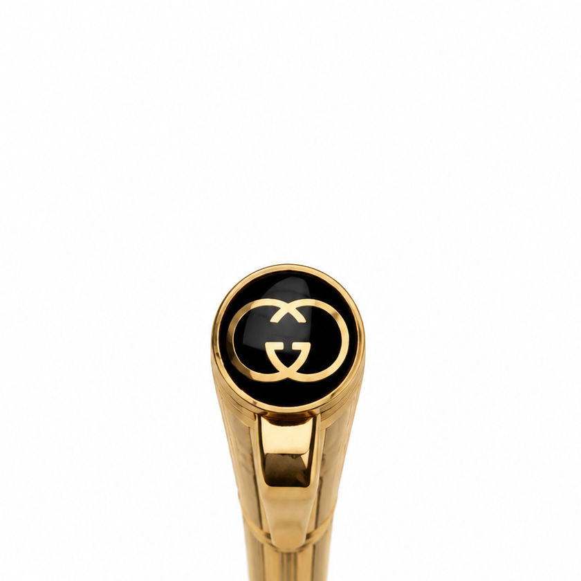 Gucci, Kugelschreiber mit Etui - Interlocking G, Gold