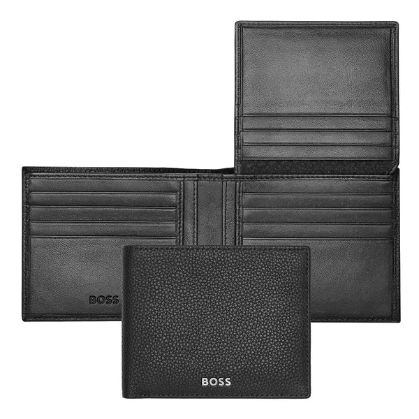 HUGO BOSS Brieftasche, Classic mit Klappe Grained, Black, Gesamtansicht, 1