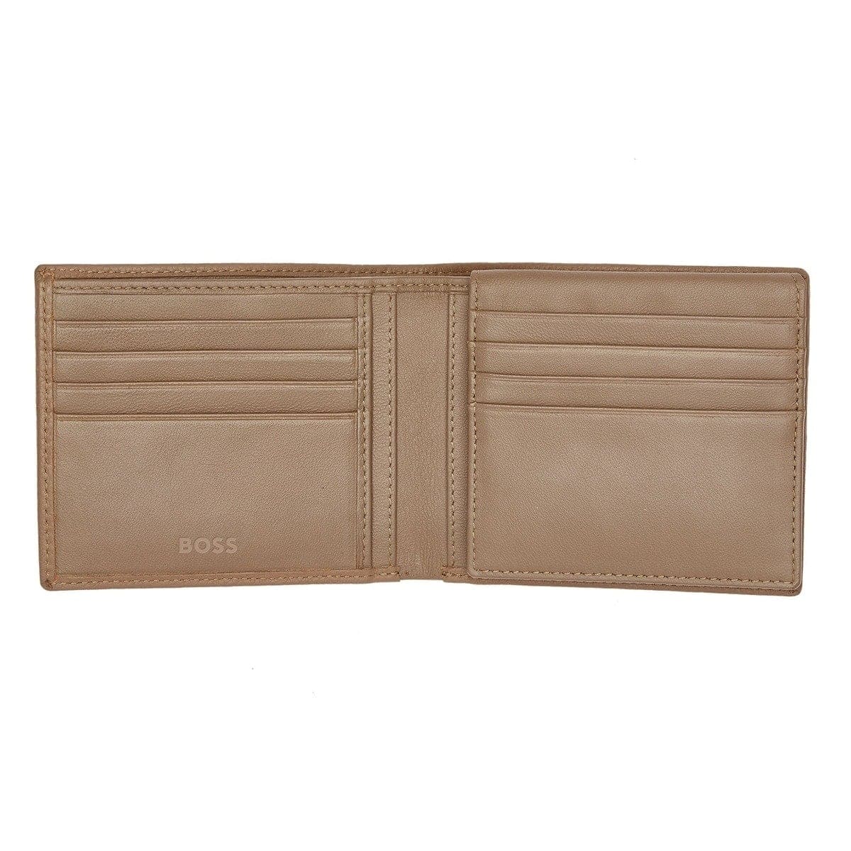 HUGO BOSS Brieftasche, Classic mit Klappe Grained, Camel, 7