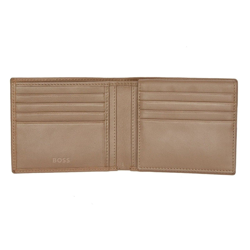 HUGO BOSS Brieftasche, Classic mit Klappe Grained, Camel, 7
