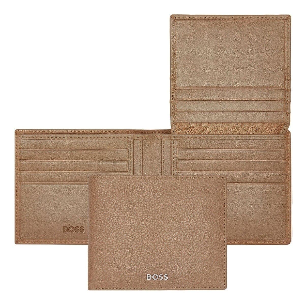 HUGO BOSS Brieftasche, Classic mit Klappe Grained, Camel, Gesamtansicht, 1