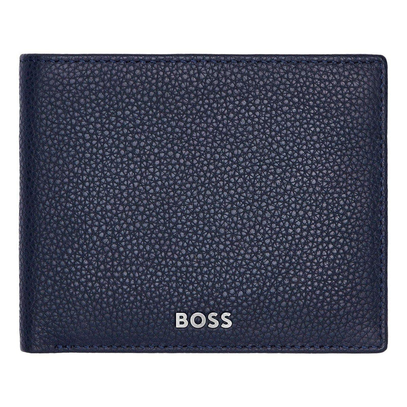 HUGO BOSS Brieftasche, Classic mit Klappe Grained, Navy, 4