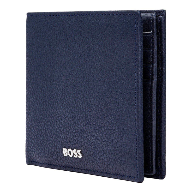 HUGO BOSS Brieftasche, Classic mit Klappe Grained, Navy, 6