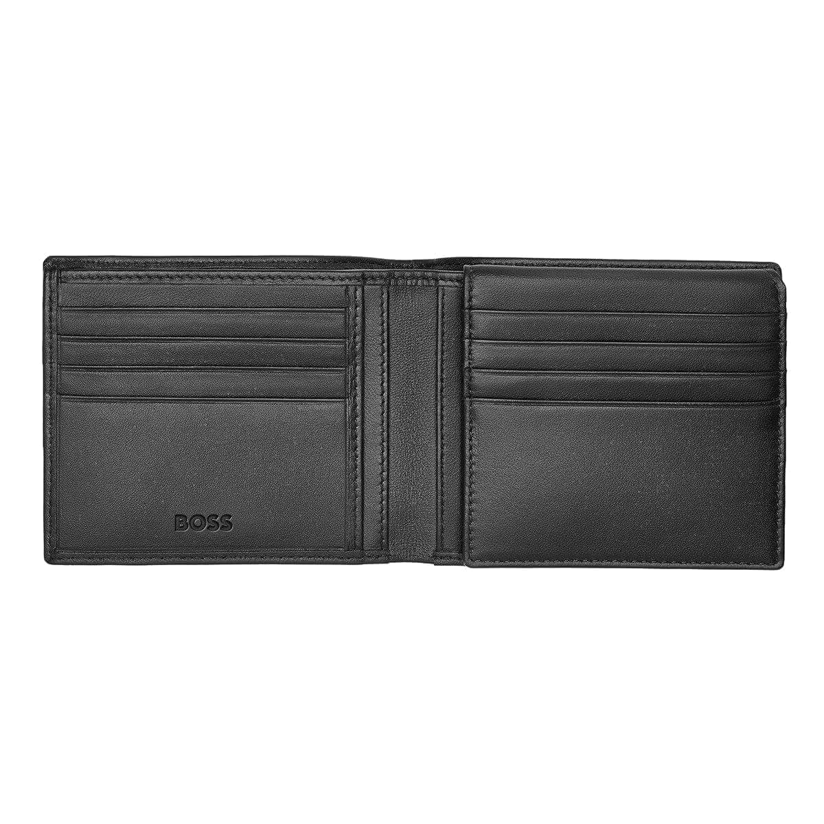 HUGO BOSS Brieftasche, Classic mit Klappe Smooth, Black, 6